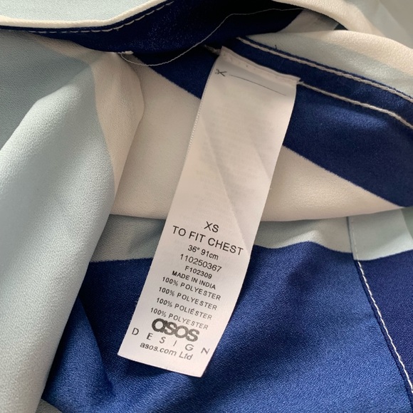 ASOS Design Striped Shirt Men’s XS Button Down - Picture 4 of 5